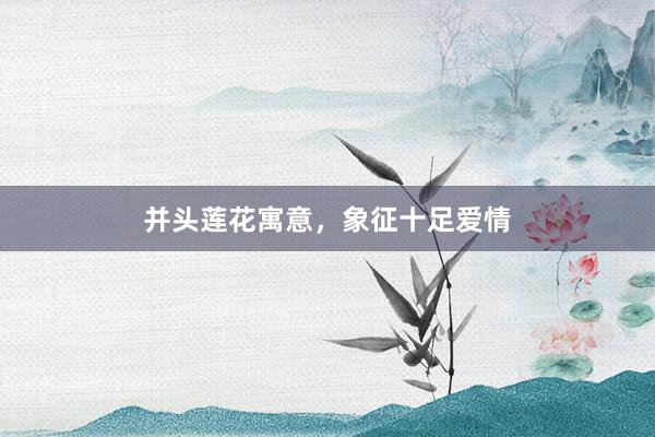 并头莲花寓意，象征十足爱情